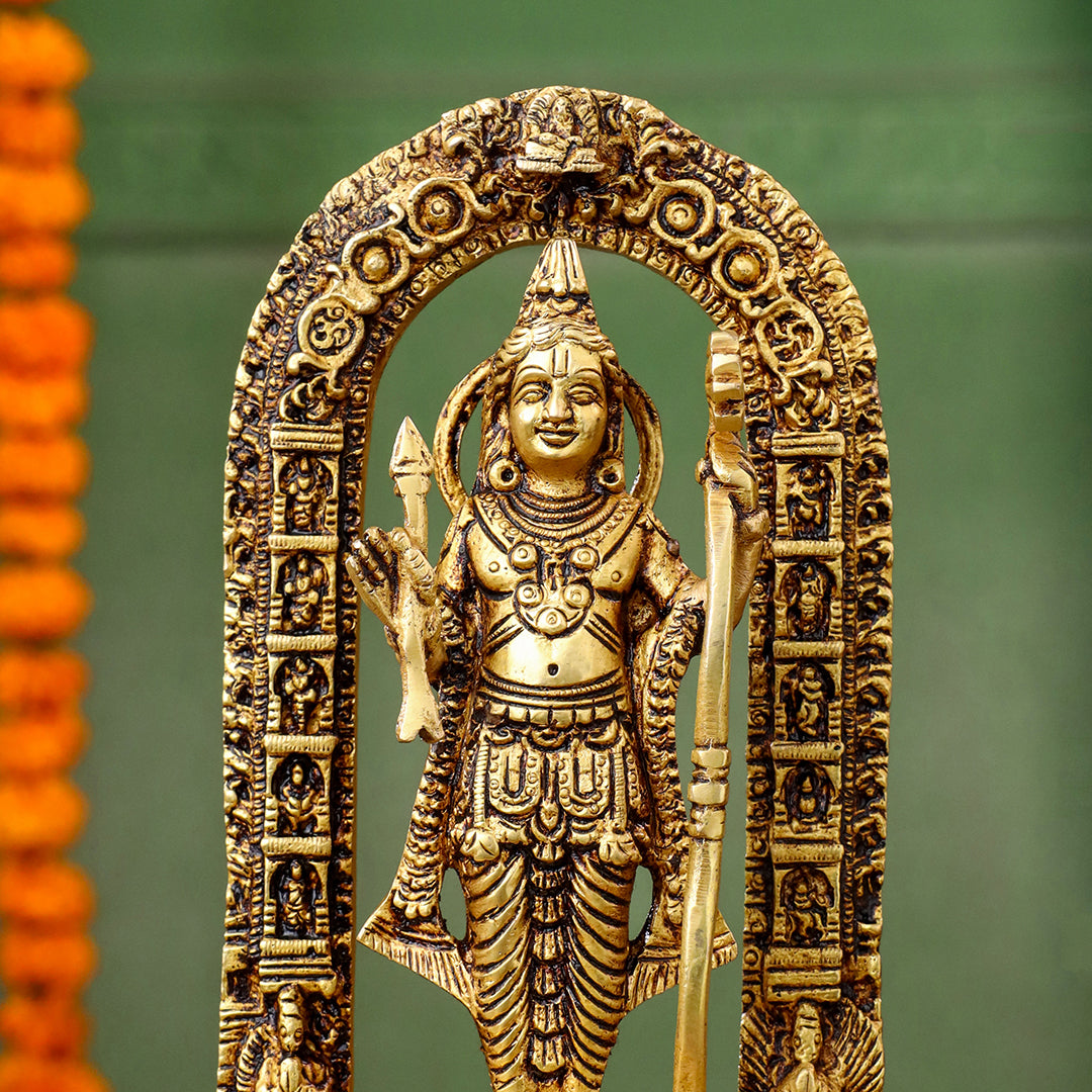Brass Lord Ram Idol – Traditional Ram Darbar Style Statue Vedansh Craft
