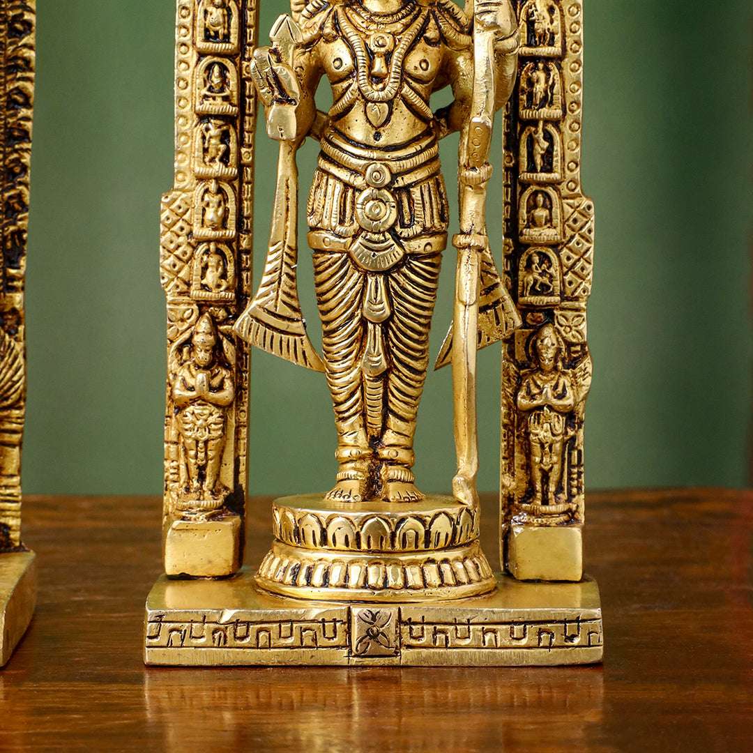 Brass Lord Ram Idol – Traditional Ram Darbar Style Statue Vedansh Craft