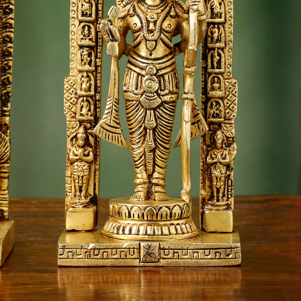 Brass Lord Ram Idol – Traditional Ram Darbar Style Statue Vedansh Craft