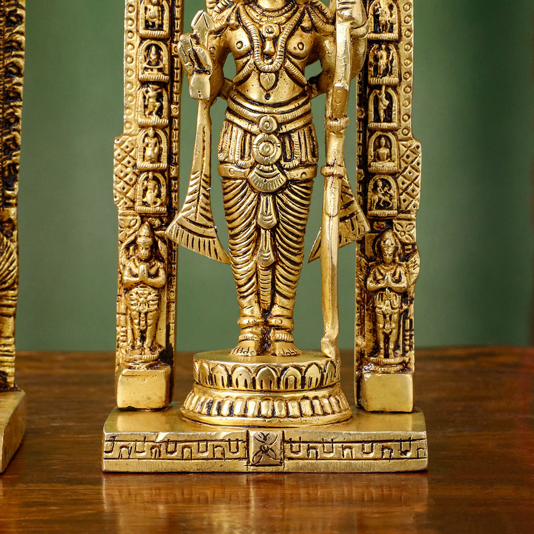 Brass Lord Ram Idol – Traditional Ram Darbar Style Statue Vedansh Craft