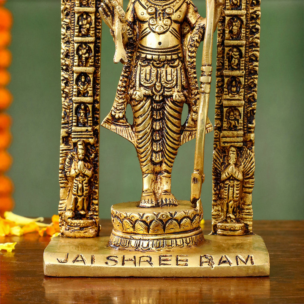 Brass Lord Ram Idol – Traditional Ram Darbar Style Statue Vedansh Craft