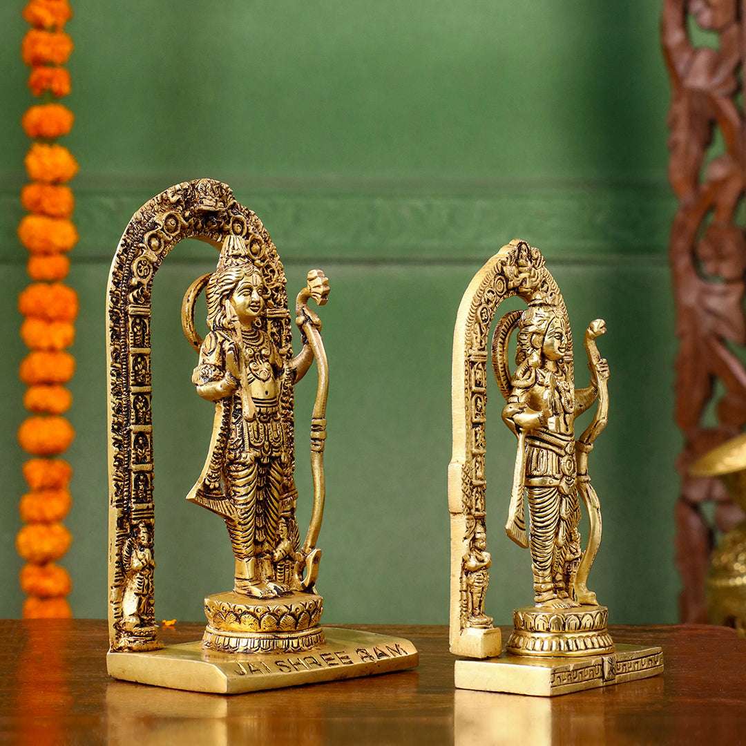 Brass Lord Ram Idol – Traditional Ram Darbar Style Statue Vedansh Craft