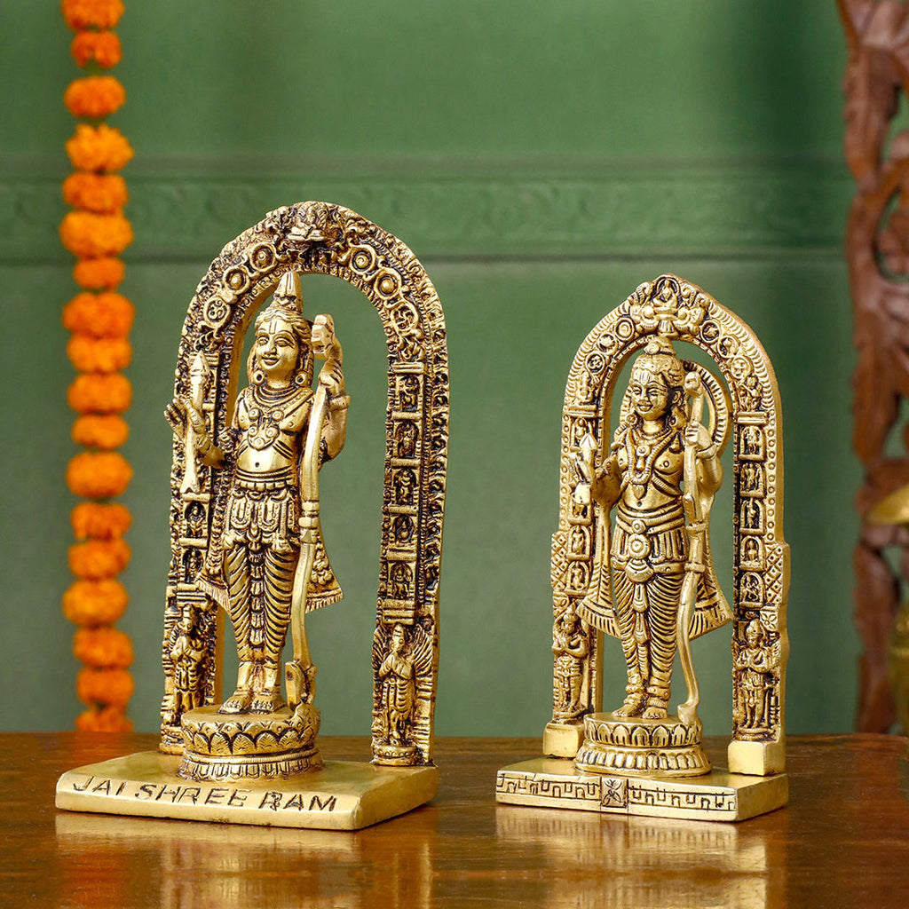 Brass Lord Ram Idol – Traditional Ram Darbar Style Statue Vedansh Craft