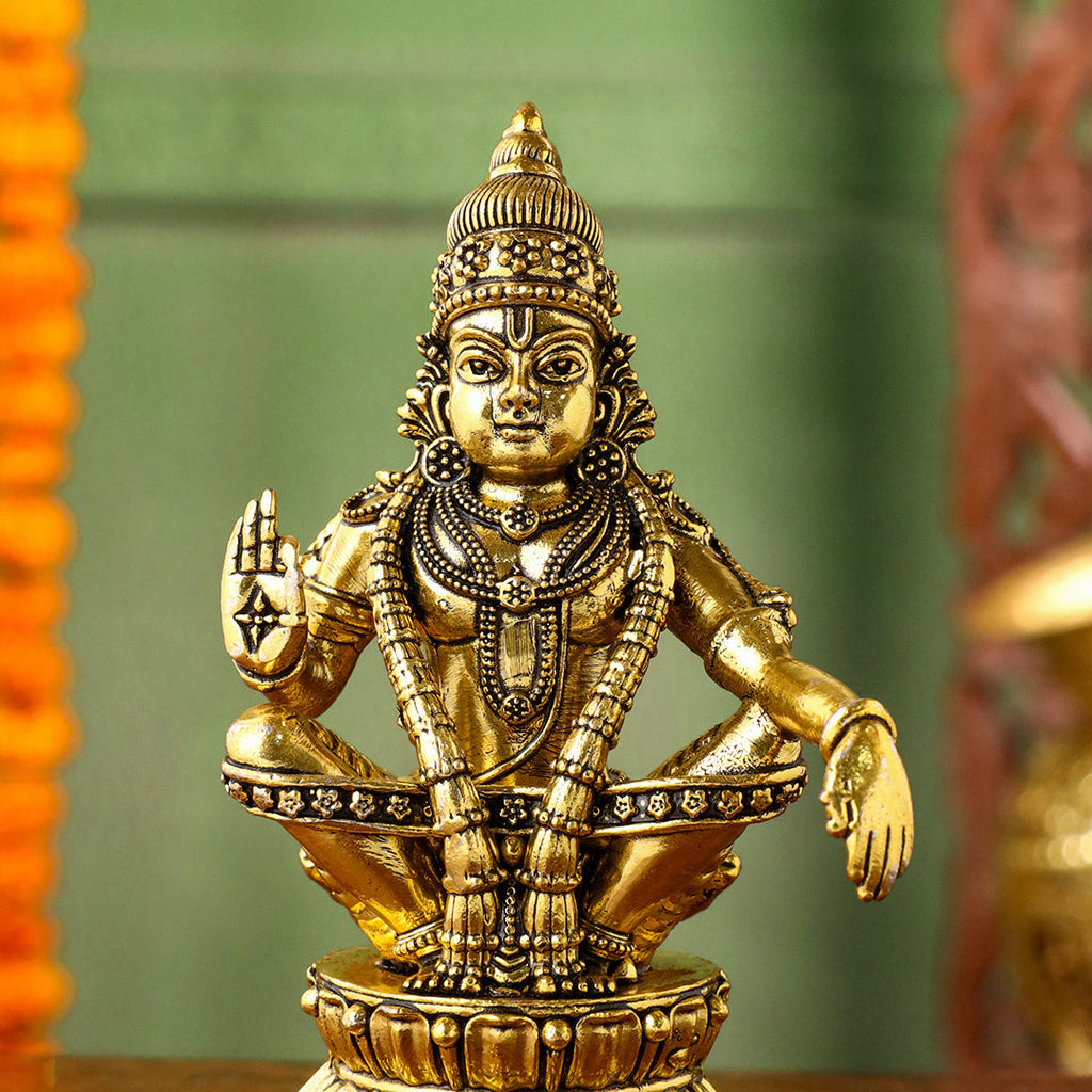 Brass Lord Ayyappa Idol Vedansh Craft