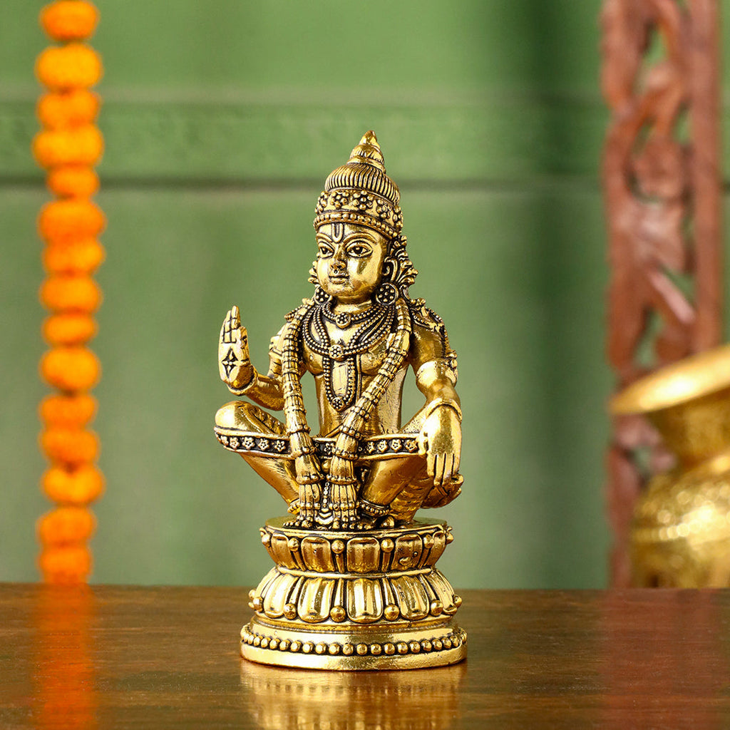 Brass Lord Ayyappa Idol Vedansh Craft