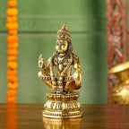 Brass Lord Ayyappa Idol (4 Inch) Vedansh Craft