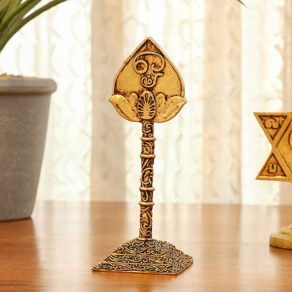 Brass Murugan Vel, Star Vel & Paan Vel Table Top Symbols Vedansh Craft