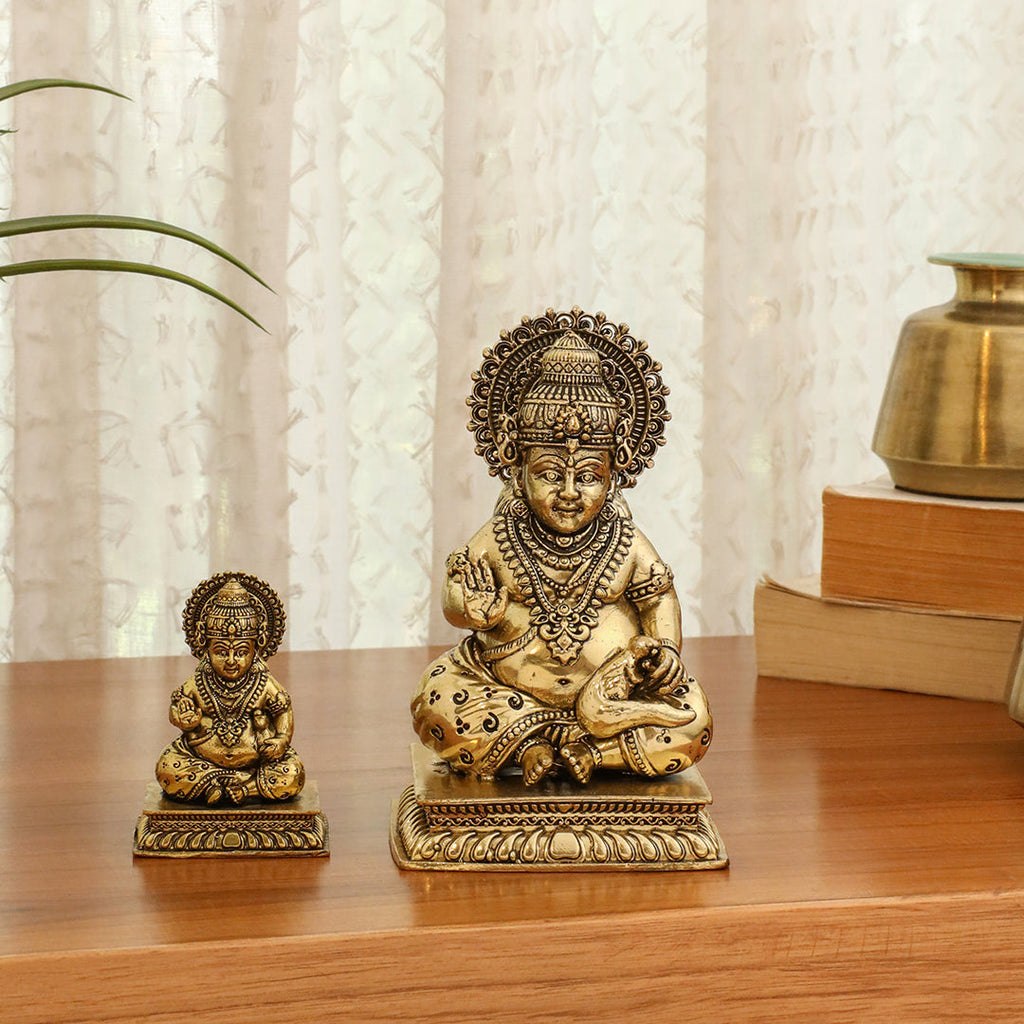Brass Superfine Kuber Maharaj Idol (2.8 Inch) Vedansh Craft