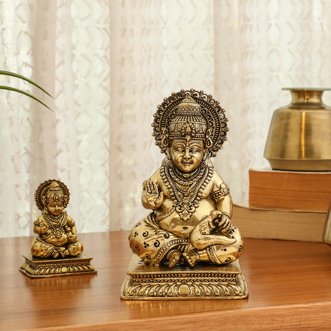 Brass Superfine Kuber Maharaj Idol (2.8 Inch) Vedansh Craft