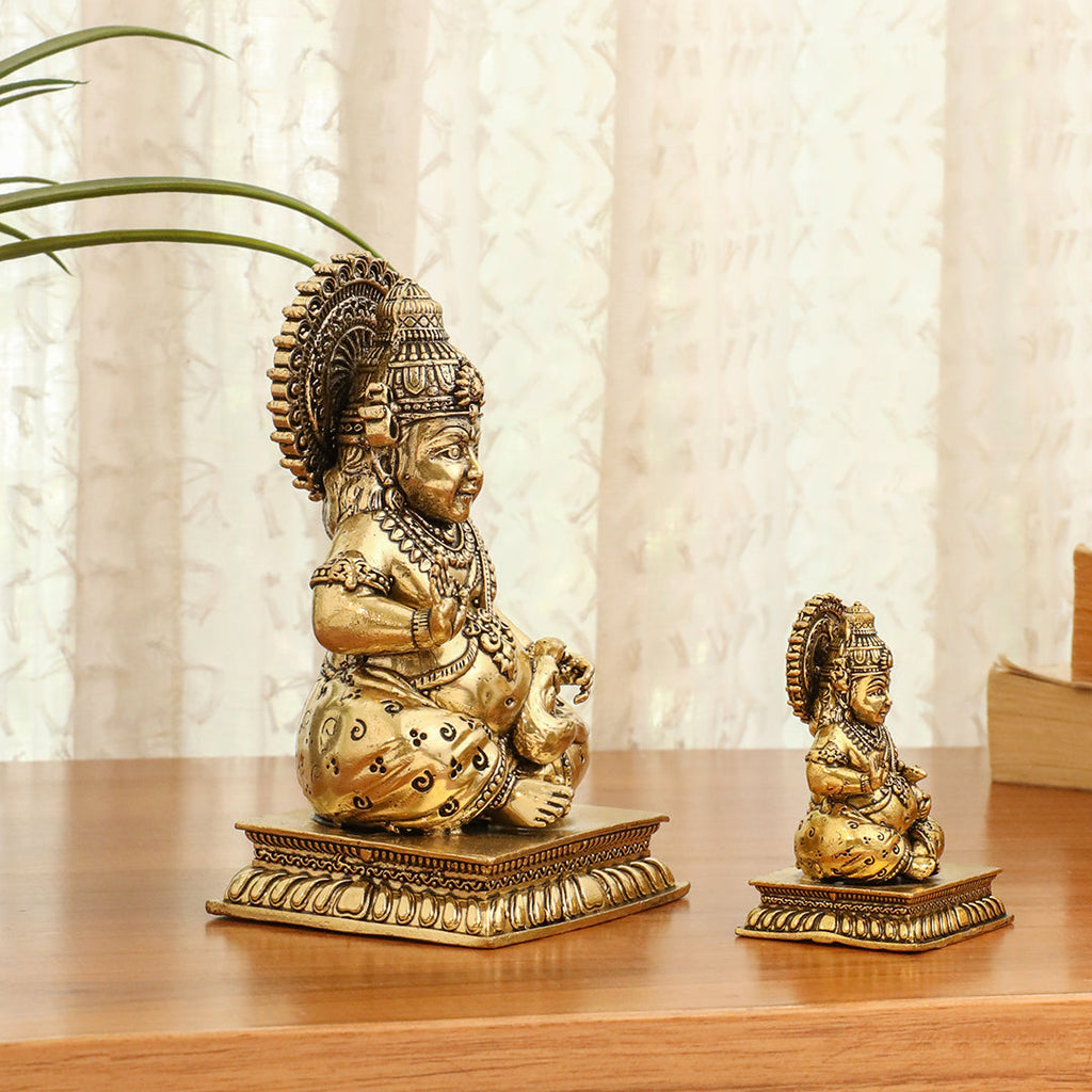 Brass Superfine Kuber Maharaj Idol (2.8 Inch) Vedansh Craft
