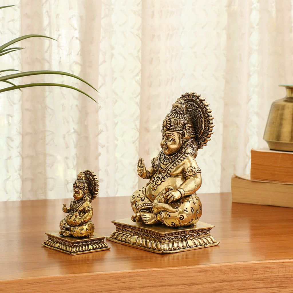 Brass Superfine Kuber Maharaj Idol (2.8 Inch) Vedansh Craft