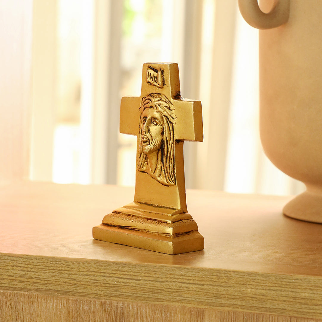 Brass Jesus Cross Vedansh Craft