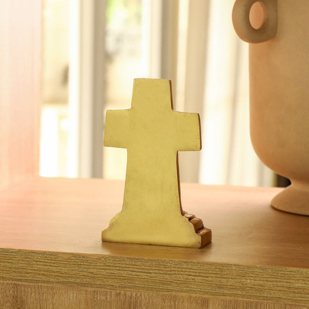 Brass Jesus Cross Vedansh Craft