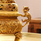 Brass Yali/kirtimukha Dragon Dhoop Dani & Incense Holder Vedansh Craft
