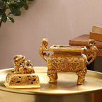Brass Yali/kirtimukha Dragon Dhoop Dani & Incense Holder Vedansh Craft