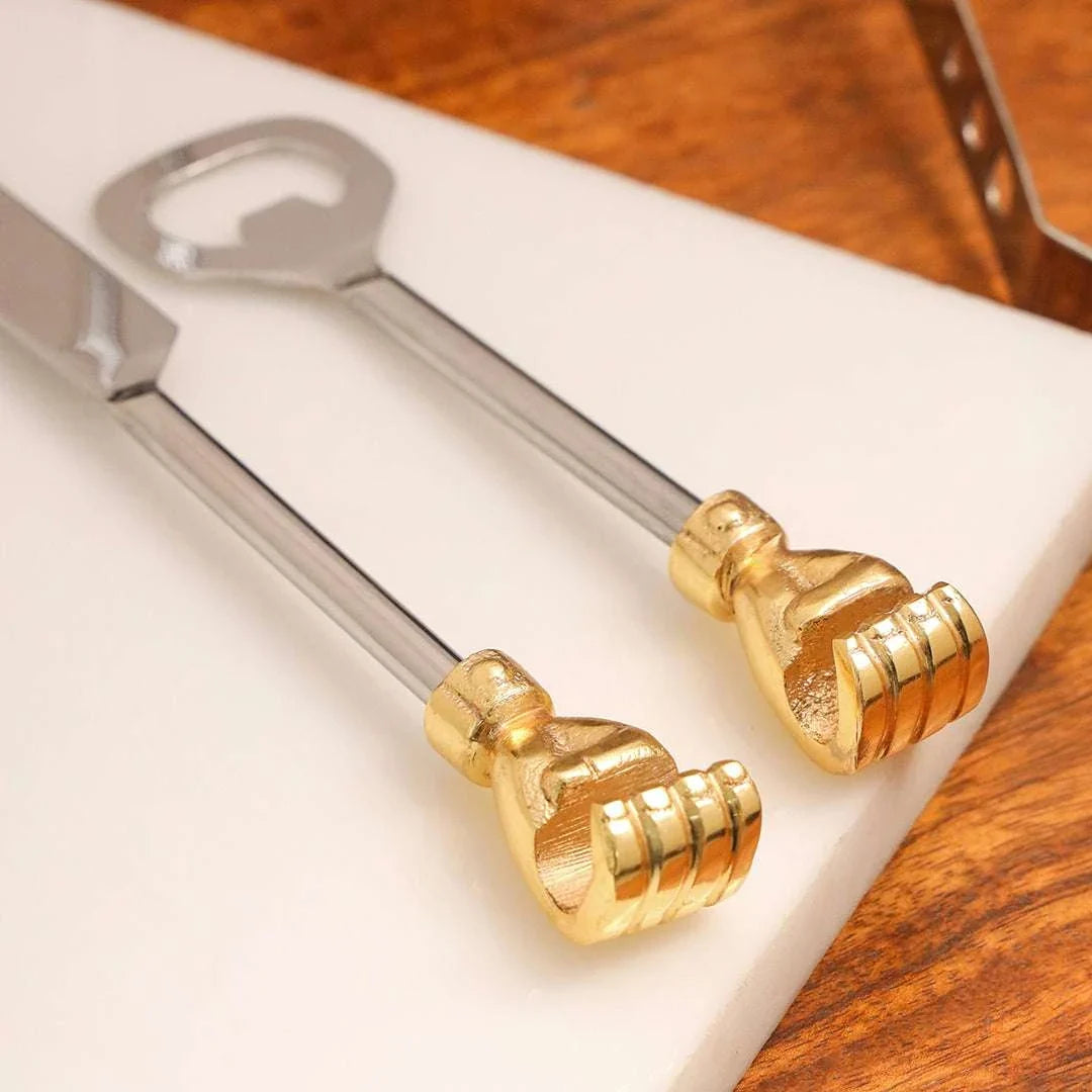 Brass & Steel Bar Tool Set with Stand (9.8 Inch) Vedansh Craft