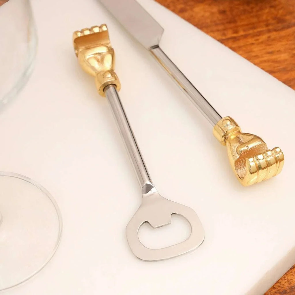 Brass & Steel Bar Tool Set with Stand (9.8 Inch) Vedansh Craft