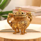 Brass Yali/kirtimukha Dragon Dhoop Dani & Incense Holder Vedansh Craft