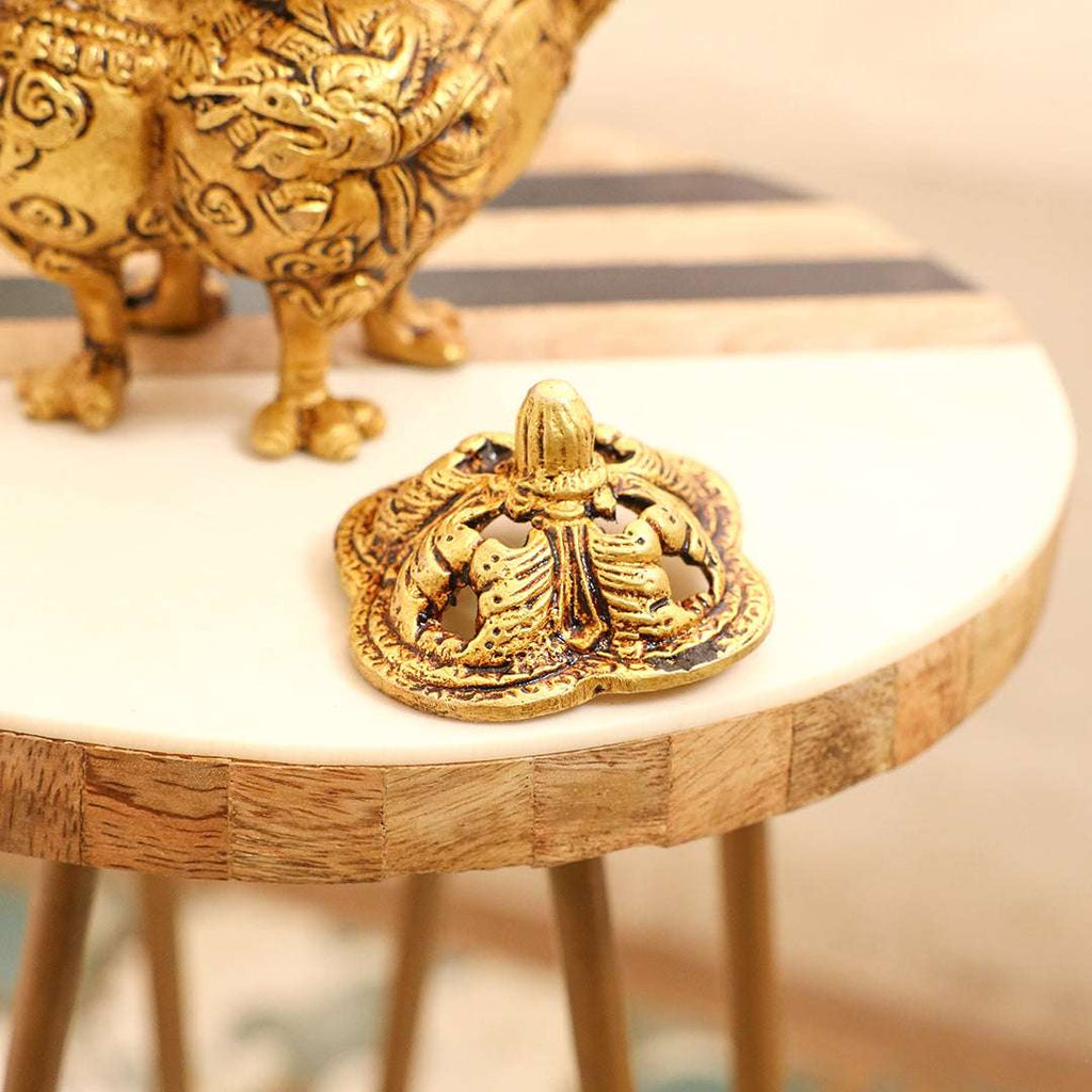 Brass Yali/kirtimukha Dragon Dhoop Dani & Incense Holder Vedansh Craft