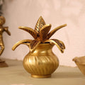 Brass Kalash with Coconut & Leaves (5 INCH) Vedansh Craft