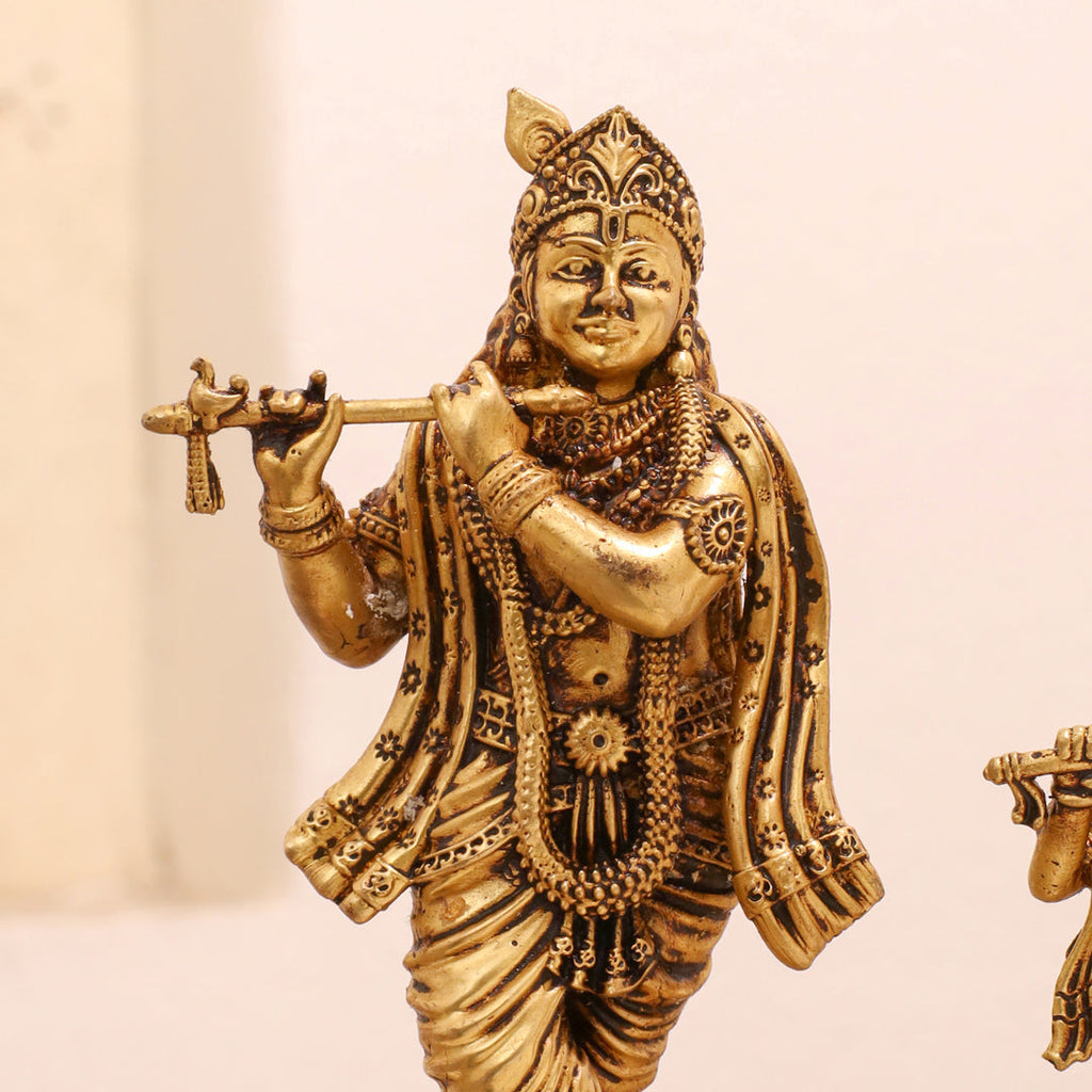 Brass Standing Krishna Idol Vedansh Craft