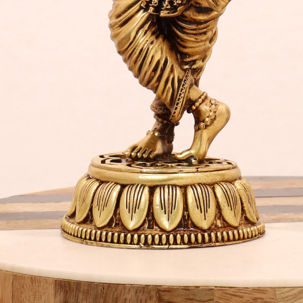 Brass Standing Krishna Idol Vedansh Craft