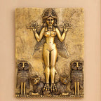 Brass Griffin Gryphons Winged Lion Wall Hanging Plate (10 Inch) Vedansh Craft