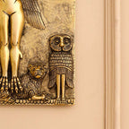 Brass Griffin Gryphons Winged Lion Wall Hanging Plate (10 Inch) Vedansh Craft