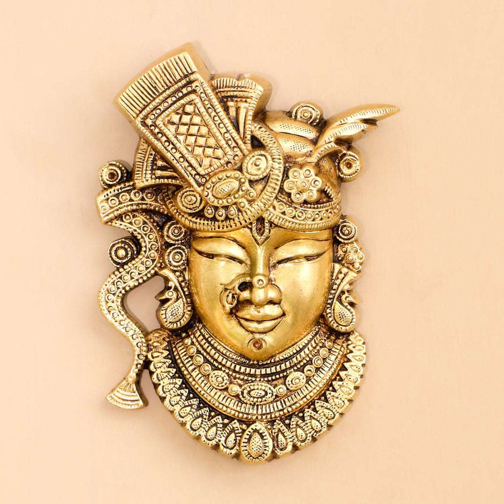 Brass Shrinathji Wall Hanging (6.3 Inch) Vedansh Craft