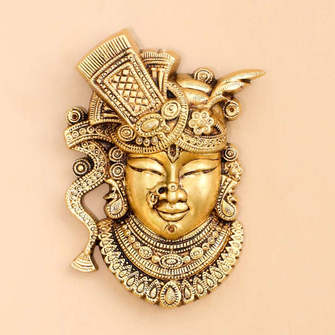 Brass Shrinathji Wall Hanging (6.3 Inch) Vedansh Craft