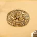 Brass Gaja Lakshmi Wall Hanging Plate (12.5 Inch) Vedansh Craft