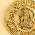 Brass Vishnu Om Dashavatara Wall Hanging Plate (7.8 Inch) Vedansh Craft
