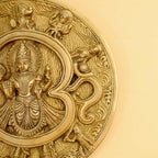 Brass Vishnu Om Dashavatara Wall Hanging Plate (7.8 Inch) Vedansh Craft