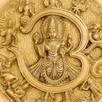 Brass Vishnu Om Dashavatara Wall Hanging Plate (7.8 Inch) Vedansh Craft
