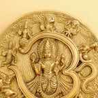 Brass Vishnu Om Dashavatara Wall Hanging Plate (7.8 Inch) Vedansh Craft