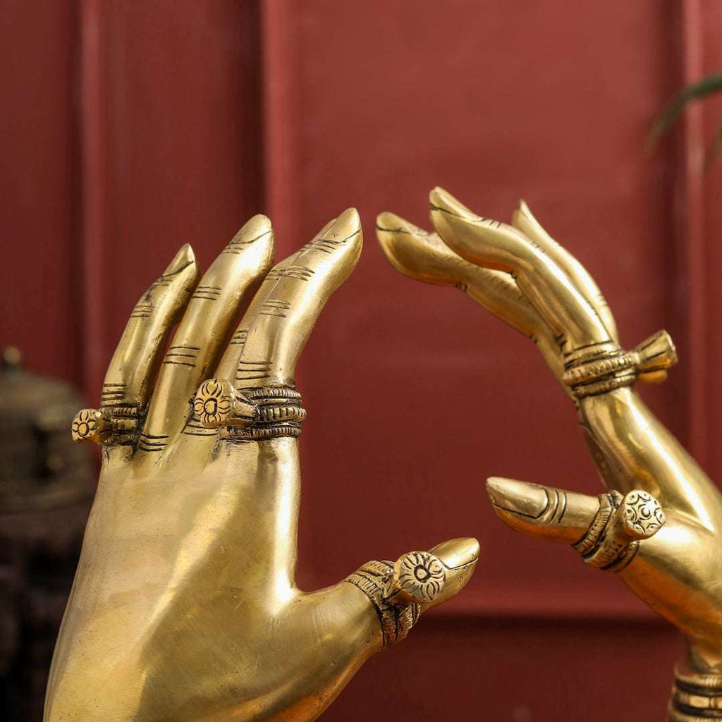 Brass Decorative Hand Pair (12 Inch) Vedansh Craft