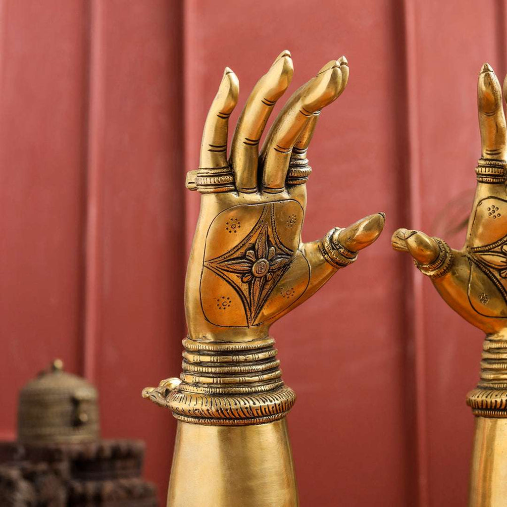 Brass Decorative Hand Pair (12 Inch) Vedansh Craft