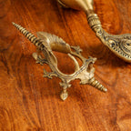 Brass Conch / Shankh with Intricate Stand (13 Inch) Vedansh Craft
