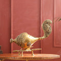 Brass Conch / Shankh with Intricate Stand (13 Inch) Vedansh Craft