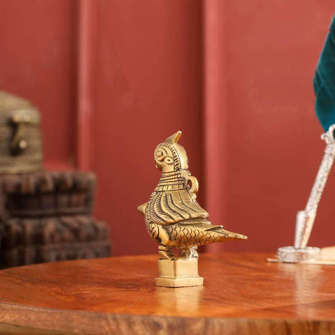 Brass Parrot Surmedani (4.5 Inch) Vedansh Craft
