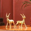 Brass Standing Deer set (4.4 Inch) Vedansh Craft