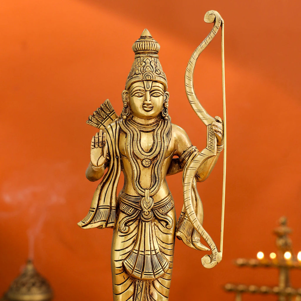 Brass Lord Ram Standing Statue (16 Inch) Vedansh Craft