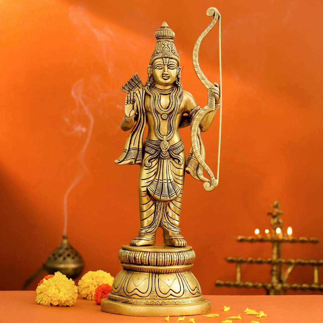 Brass Lord Ram Standing Statue (16 Inch) Vedansh Craft