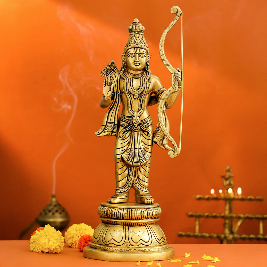 Brass Lord Ram Standing Statue (16 Inch) Vedansh Craft