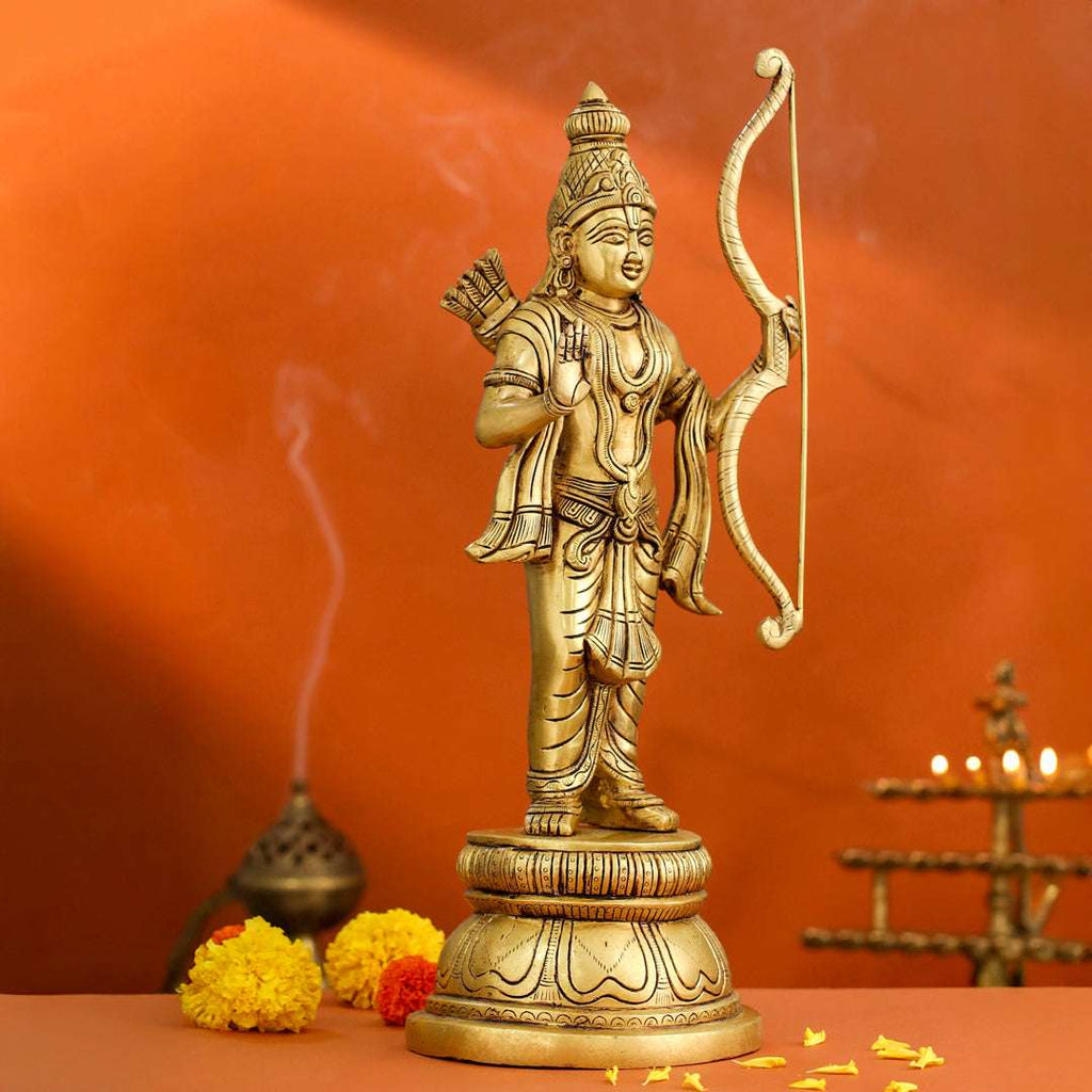 Brass Lord Ram Standing Statue (16 Inch) Vedansh Craft