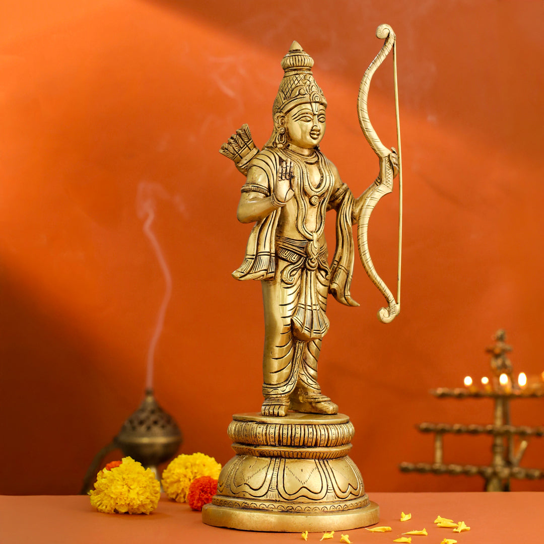 Brass Lord Ram Standing Statue (16 Inch) Vedansh Craft