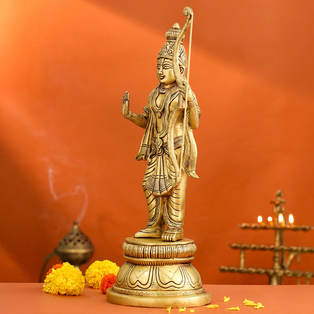Brass Lord Ram Standing Statue (16 Inch) Vedansh Craft