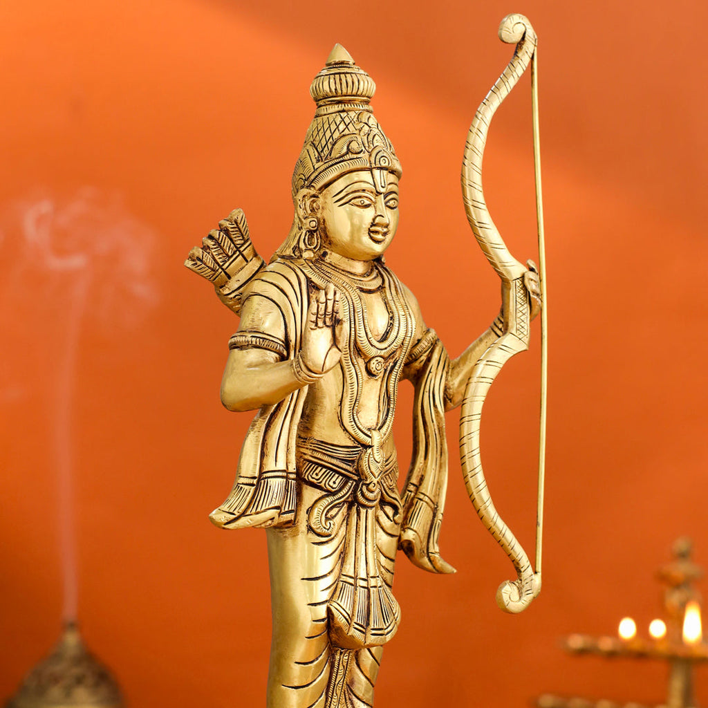 Brass Lord Ram Standing Statue (16 Inch) Vedansh Craft