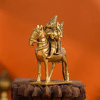 Brass Shiva Parvati on Horse (4.9 Inch) Vedansh Craft