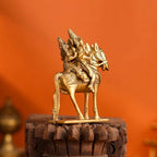 Brass Shiva Parvati on Horse (4.9 Inch) Vedansh Craft